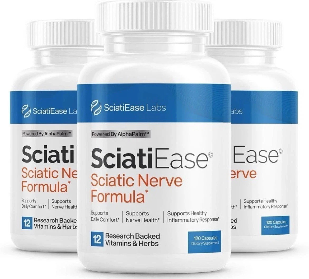 3 Pack SciatiEase Labs Sciati Ease Sciatic Nerve Formula 120 Cap NEW ! Exp 2027
