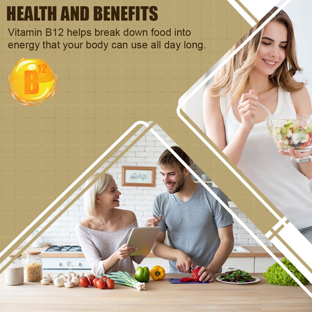 Vitamin B12 1000mcg 120 Capsules Methylcobalamin Energy Nerve Support