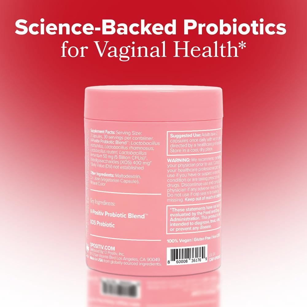 O Positiv URO Vaginal Probiotics for Women Ph Balance with Prebiotics & Lactobac
