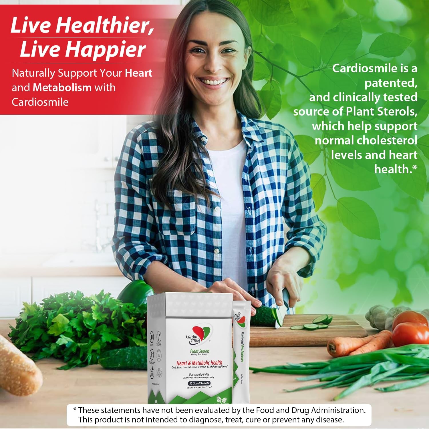 Cardiosmile 2000mg Plant Sterols Supports Healthy 30 Count (Pack of 1)