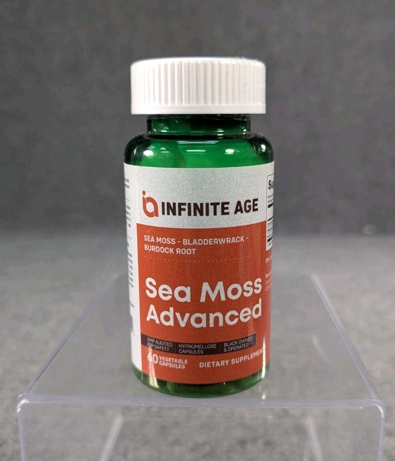 INFINITE AGE 1250mg Sea Moss Advanced Superfood, High-Potency, Vegan – 60 Count