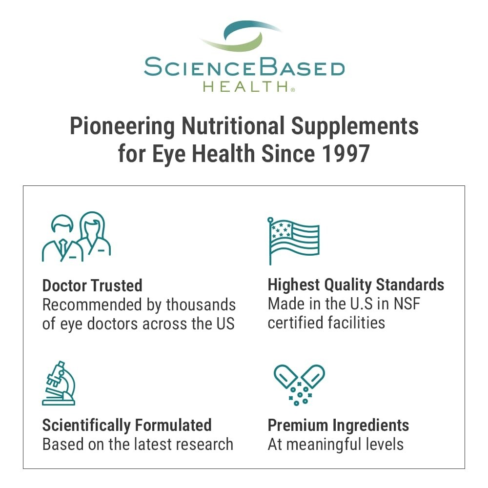 Eye Health Supplement – Lutein, Zeaxanthin, B Vitamins & Zinc – 60 Capsules for