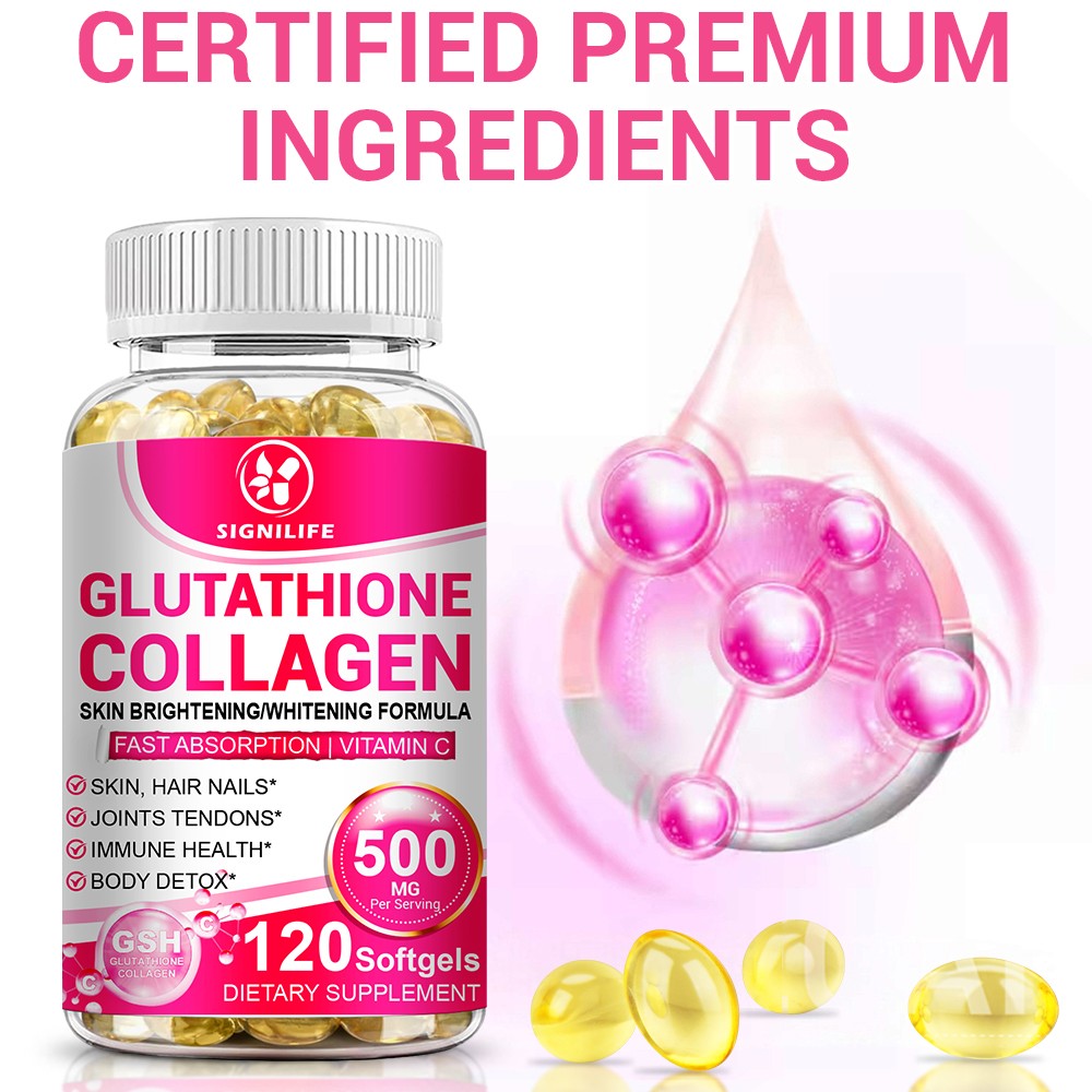 120 capsules collagen glutathione pills whitening skin bleaching lightening love