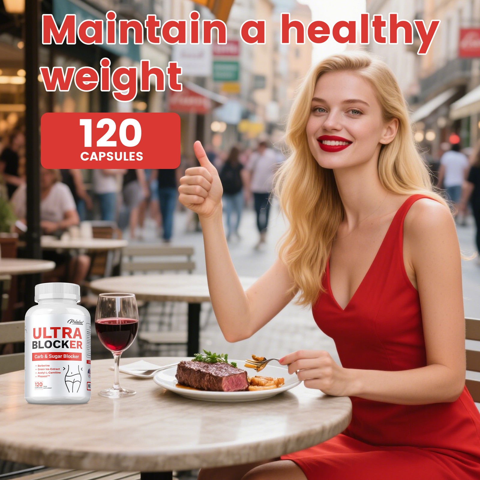 Ultra Blocker Carb & Sugar Blocker – Promote Digestion, Weight Loss, Metabolism