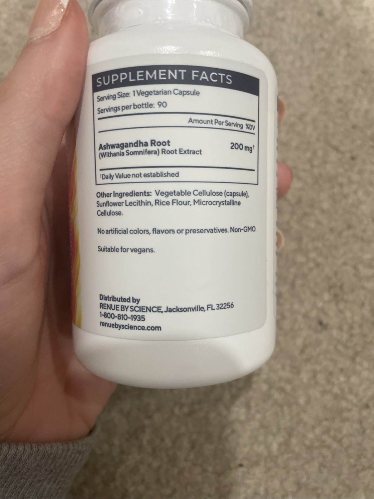 Renue Ashwagandha Liposomal Supplement 90 Capsules Exp. 4/2028