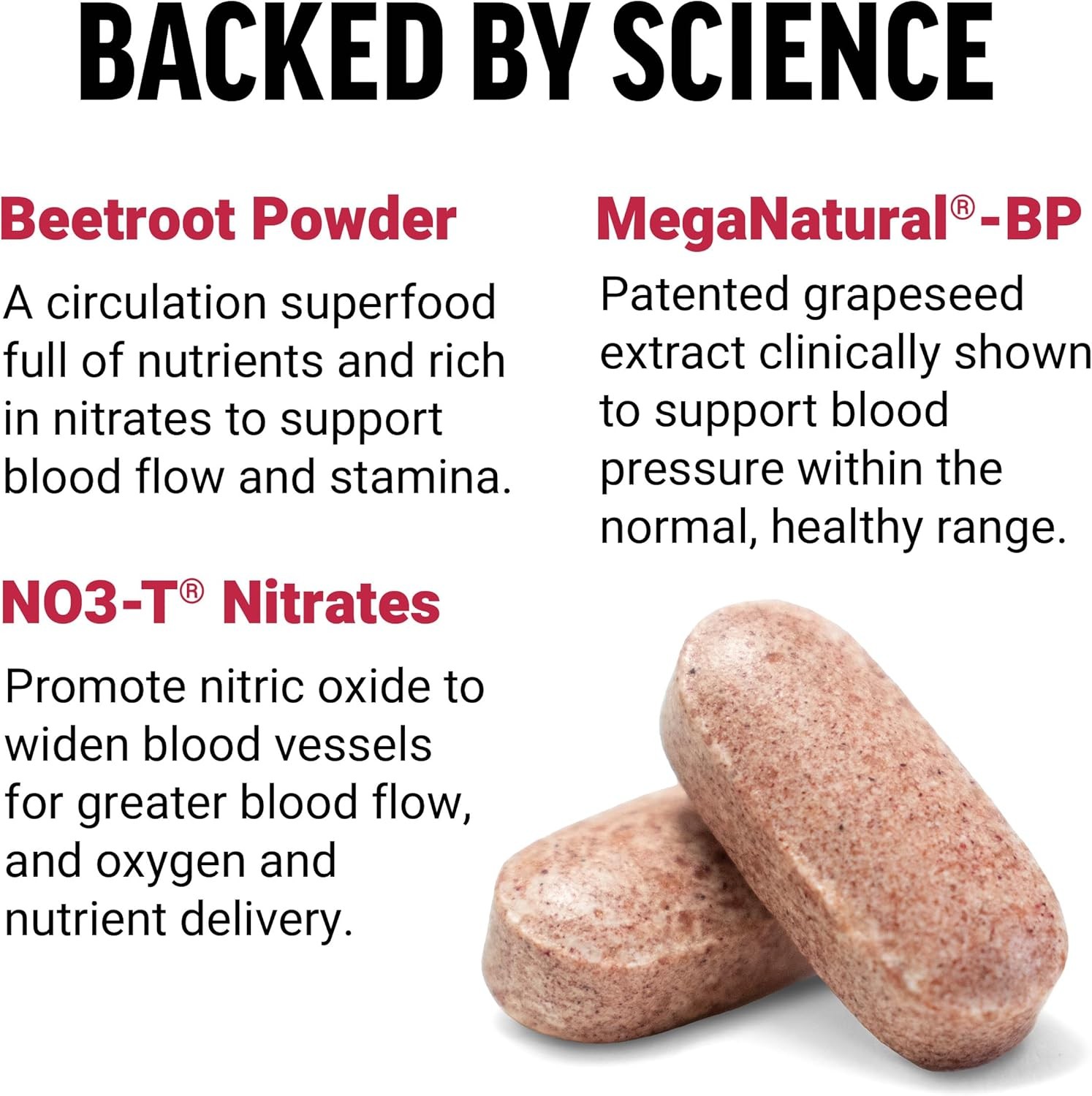 Total Beets Blood Pressure Support with Grape Seed Extract and Non GMO Beet Root