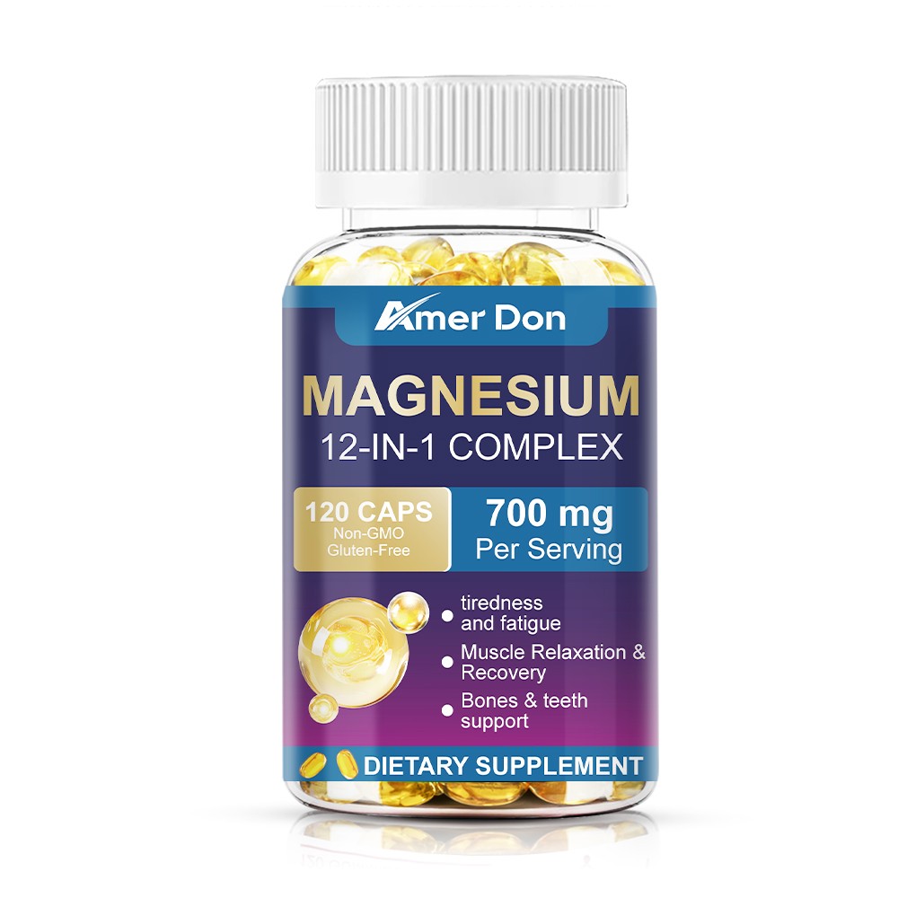 Magnesium Glycinate Chelated Magnesium Bisglycinate 1330mg 30/120 Vegan Capsules