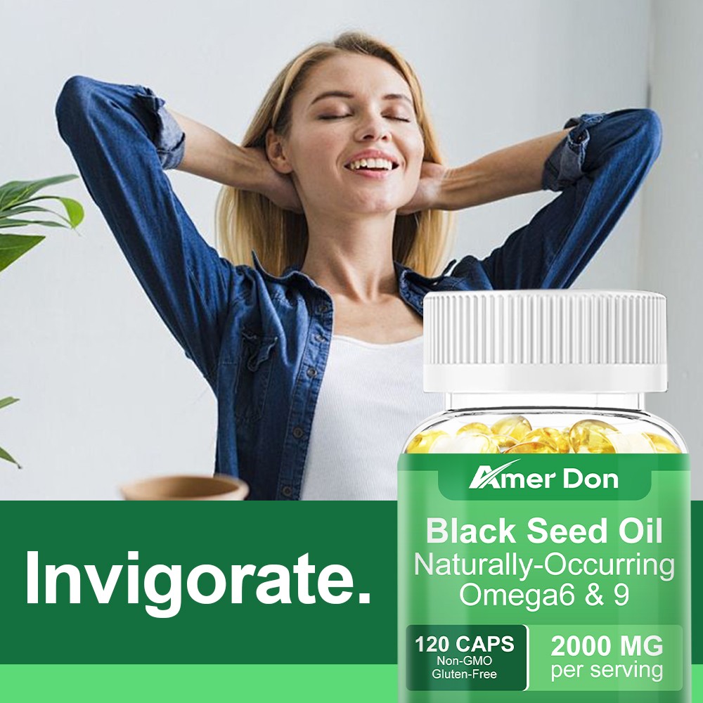 Black Seed Oil 2000mg | 120 Softgel Capsules | Nigella Sativa | Non-GMO, Vegan
