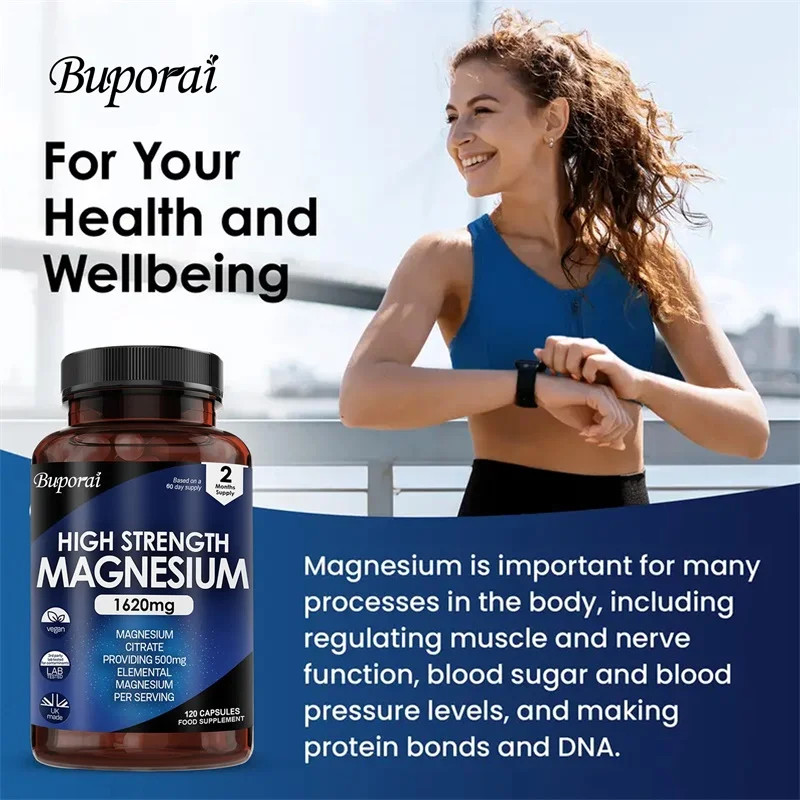 Magnesium 1620mg 240pcs, Regulate Sleep, Improve Muscle, Bone and Heart Health