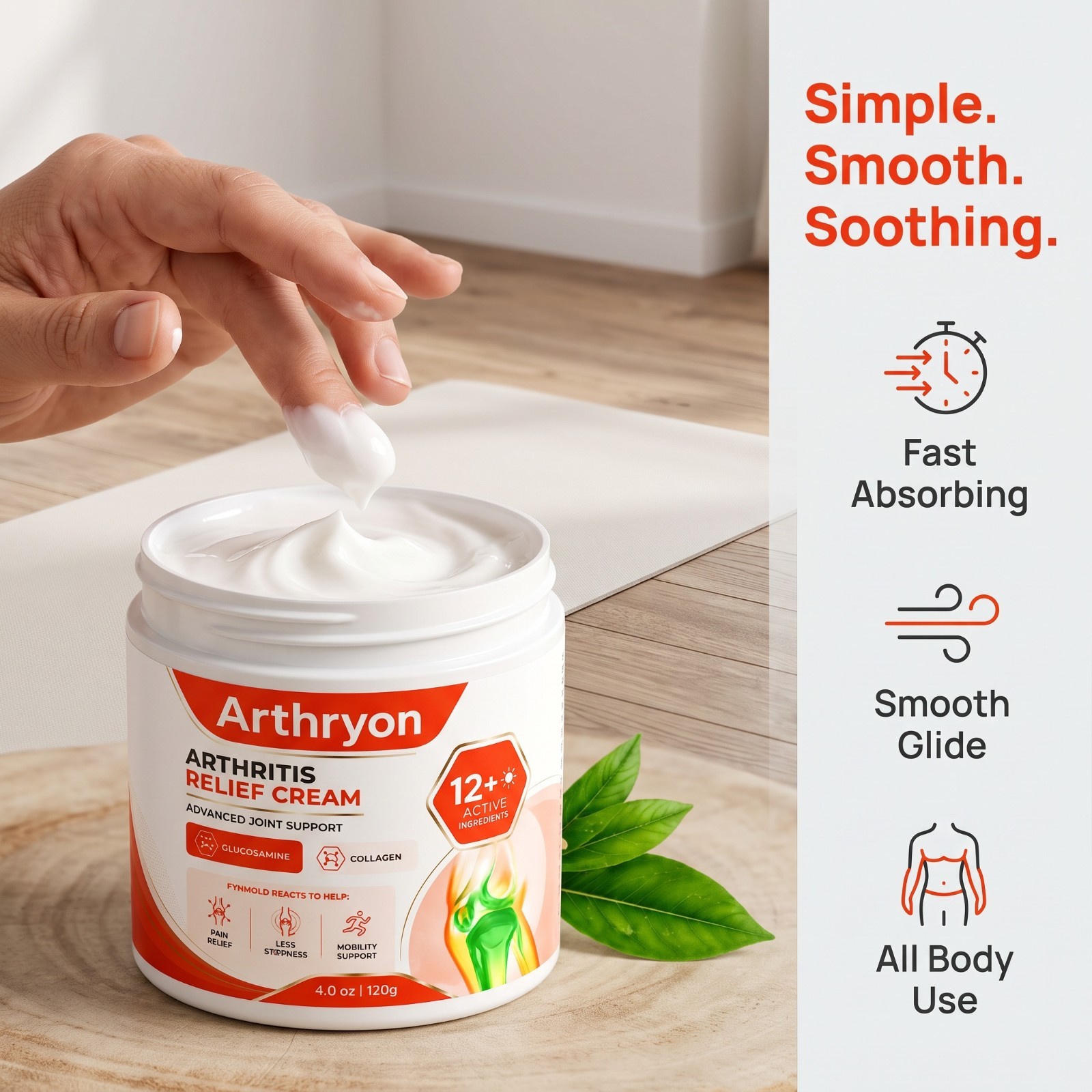 Arthryon Arthritis Relief Cream Glucosamine Collagen Joint Support Cream 120g