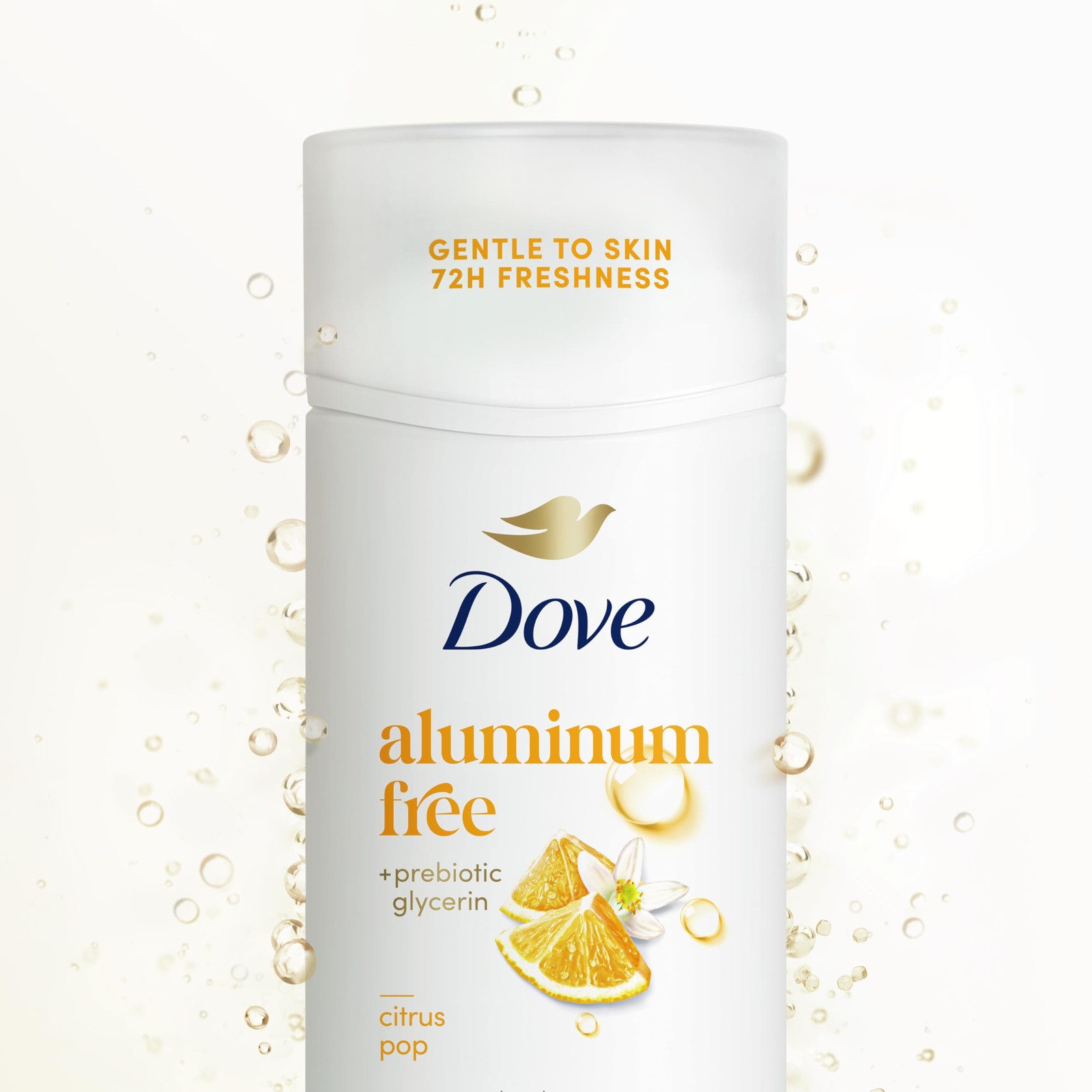 Dove Deodorant Stick Citrus Pop for 72 Hour 2.4 Ounce (Pack of 1), Orange