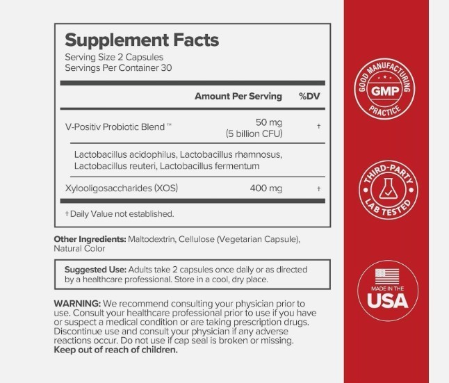 3PACK URO O Positiv Vaginal Probiotics for Women pH Balance w/ Prebiotic