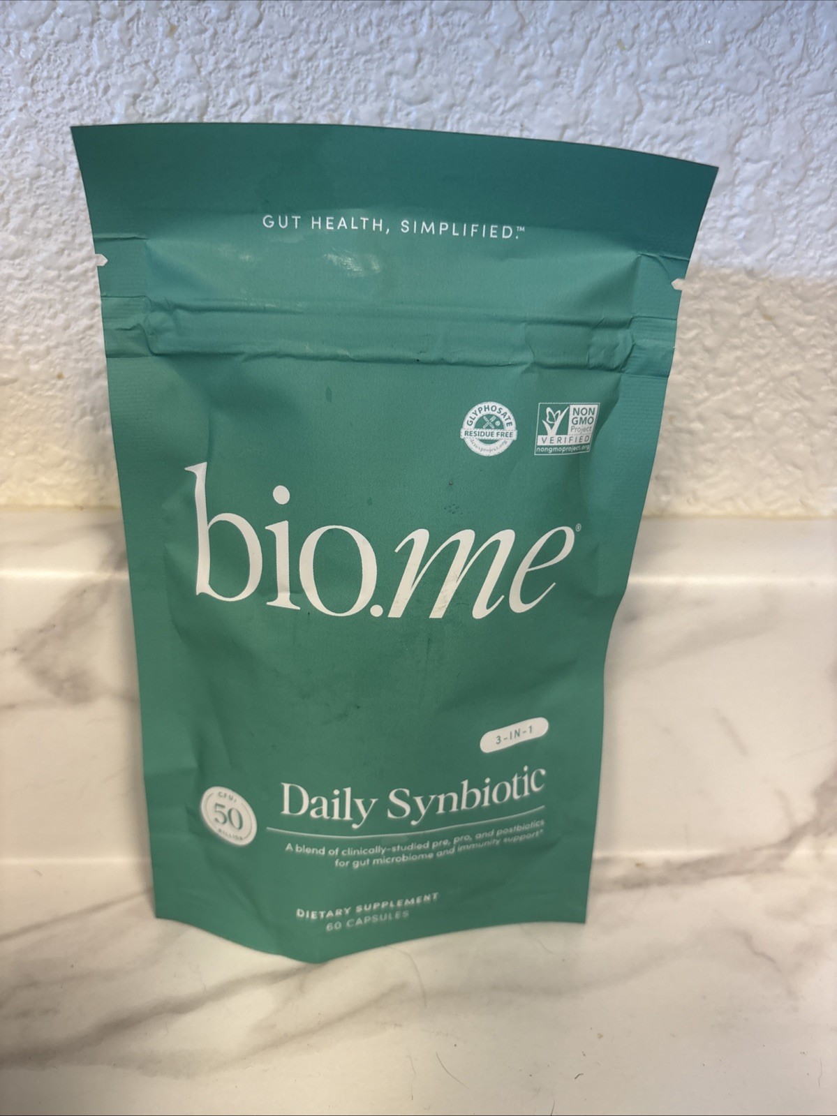 Bio.me Daily Synbiotic 3-in-1 Pre & Probiotics Digestive Health 60 Ct 05/27