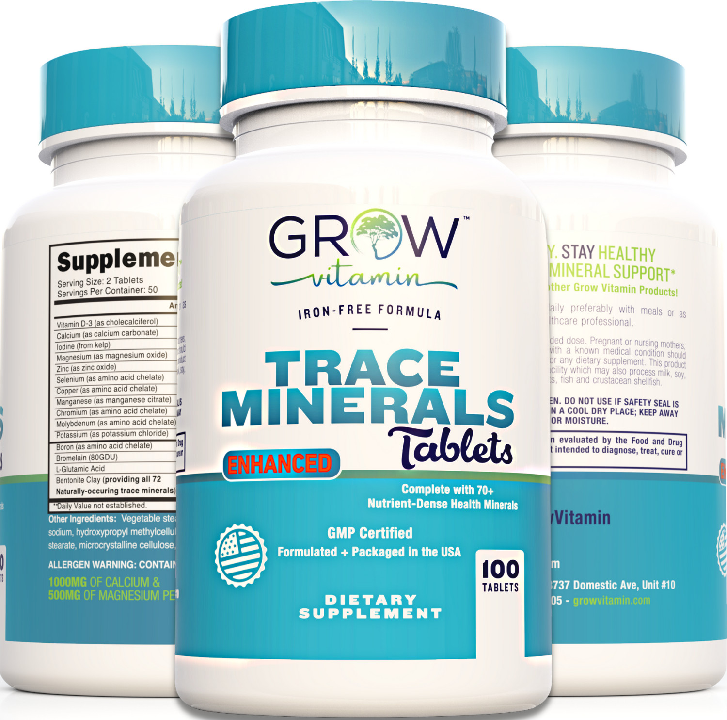 Trace Minerals Concentrace Trace Mineral Complex Tablets – 100 Tablets
