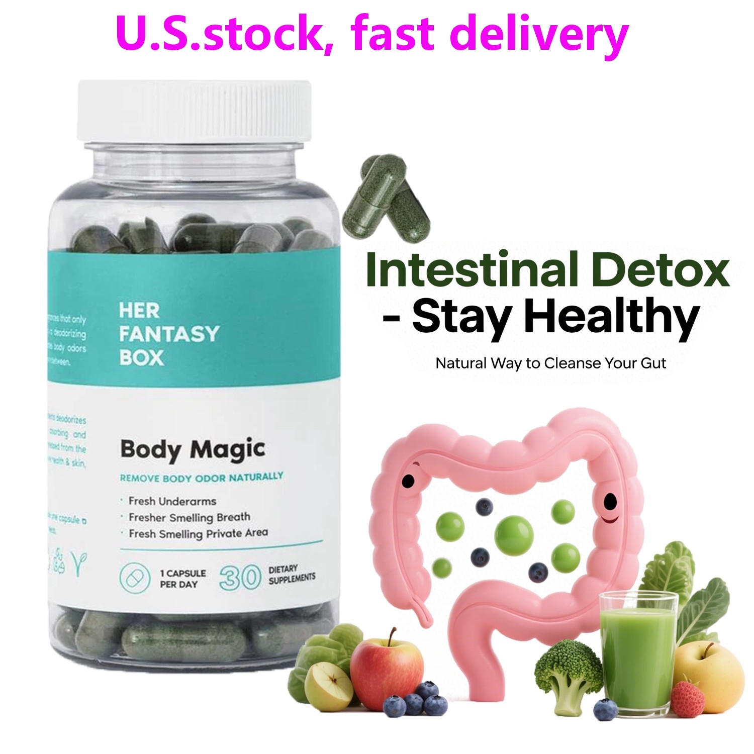 Her Fantasy Box | Body Magic Chlorophyll – 30 Capsules
