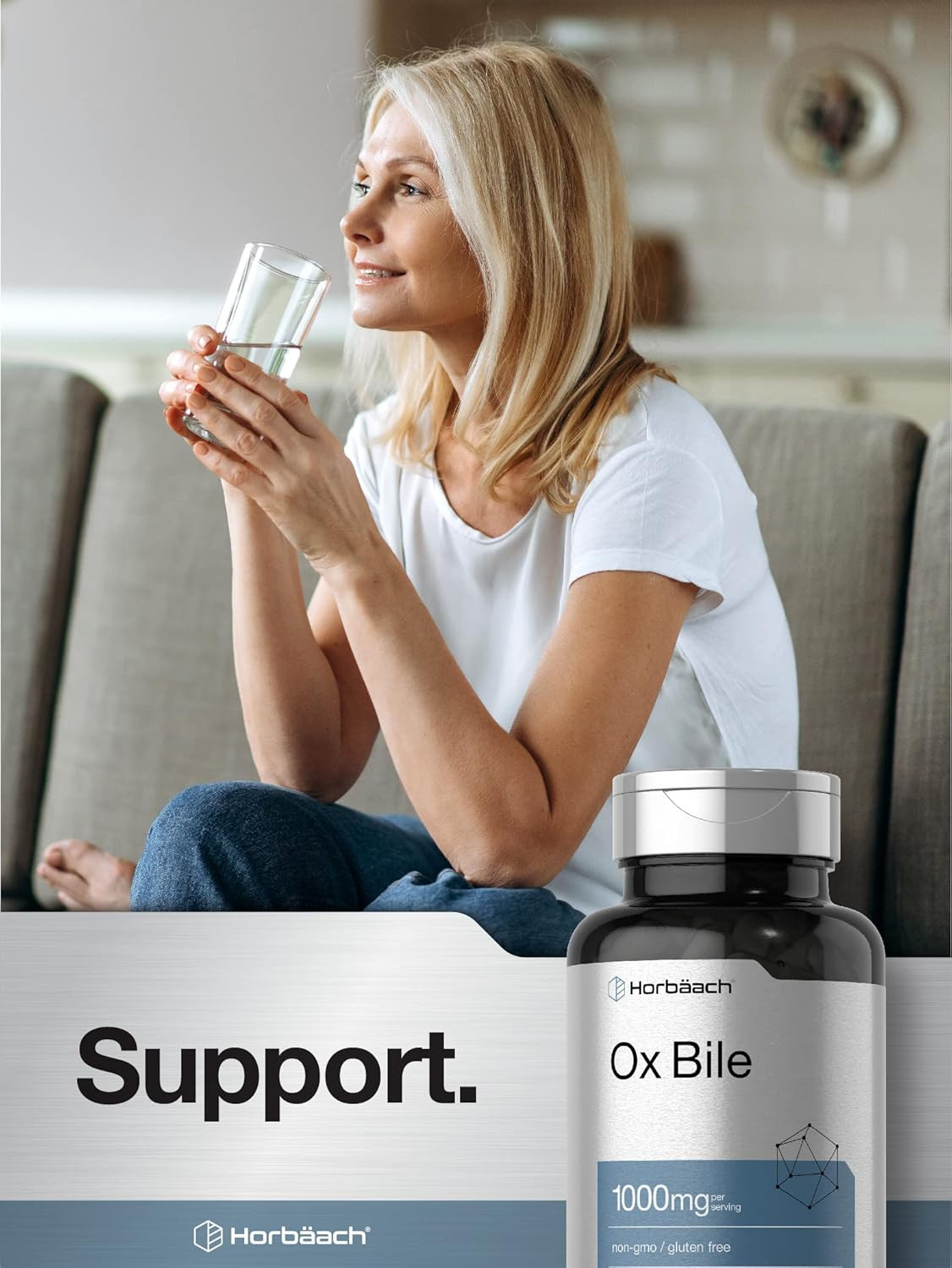 Ox Bile 1000mg | 100 Capsules | Digestive Support | Non-GMO, Gluten Free