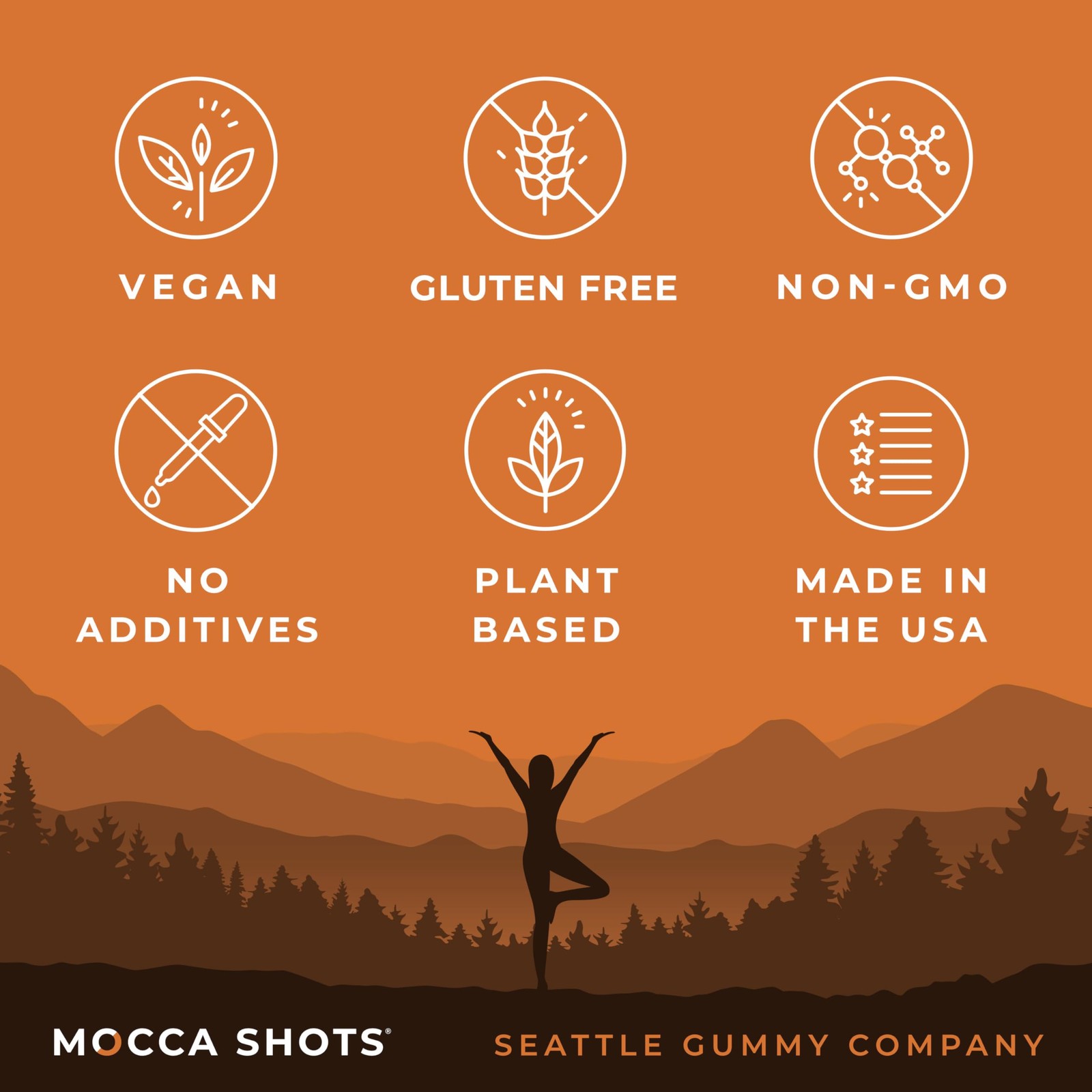 Seattle Gummy Company Caffeine Energy Gummies 12-Pack, Salted Caramel Chocola…