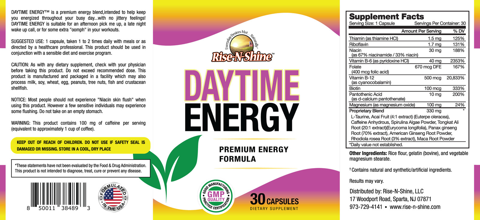 DAYTIME ENERGY BOOST – Best Selling Energy Booster – Focus & Energy
