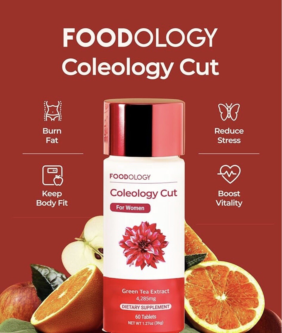 FOODOLOGY Coleology Cut Green Tea Extract For Women 60 Tablets 30 Days FREE SHIP