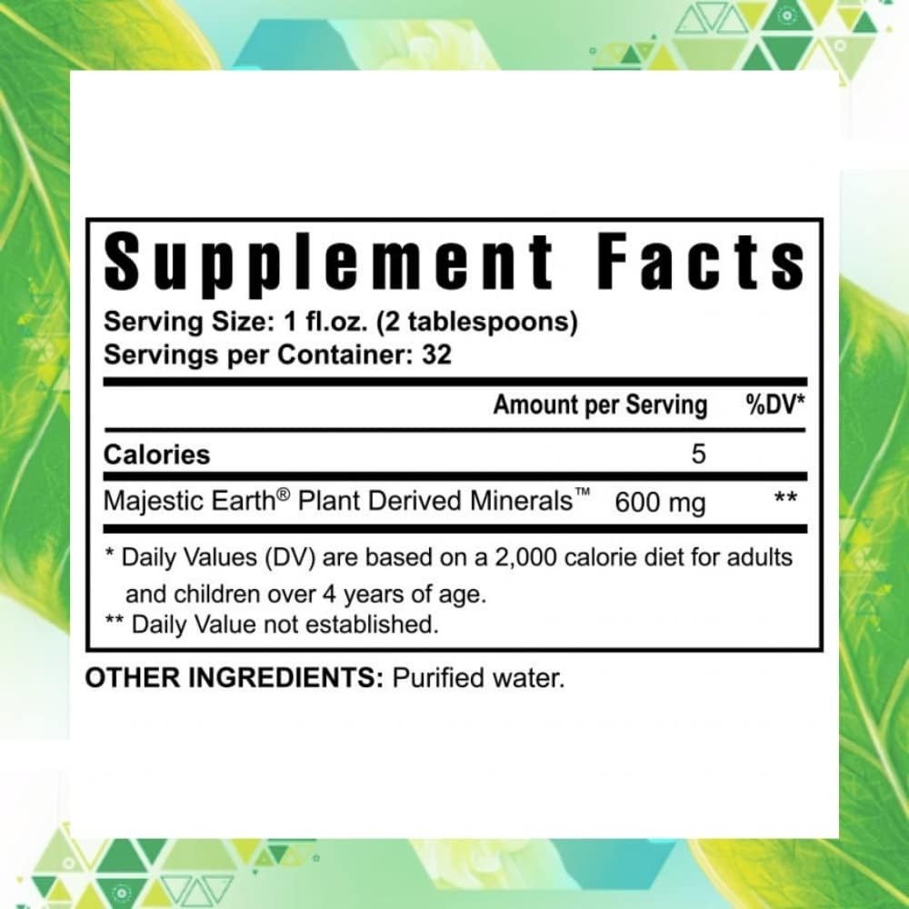 Colloidal Liquid Minerals – Plant-Based Formula with 77+ Trace Minerals, 32 Oz