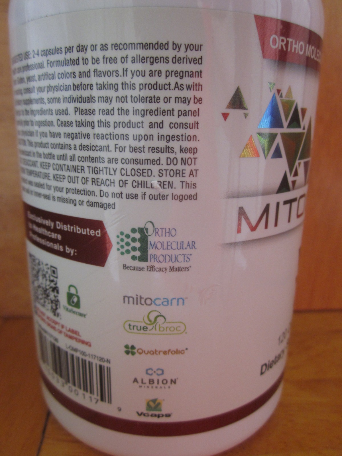 Ortho Molecular Mitocore 120 capsules – Sealed Bottle – Exp. 08/2026