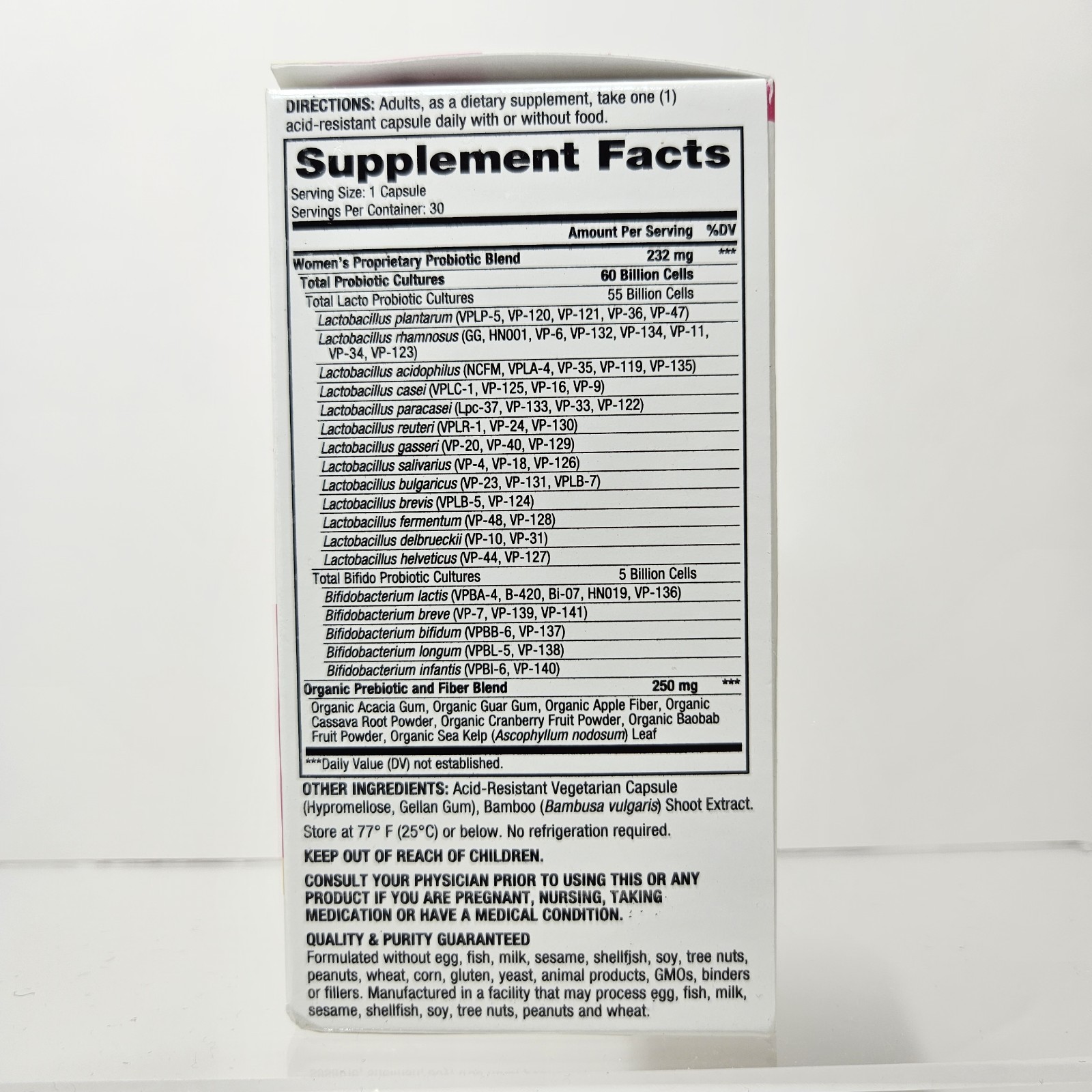Vital Planet Vital Flora Women’s Daily Probiotic 60 Billion 60 Strains Exp 06/27