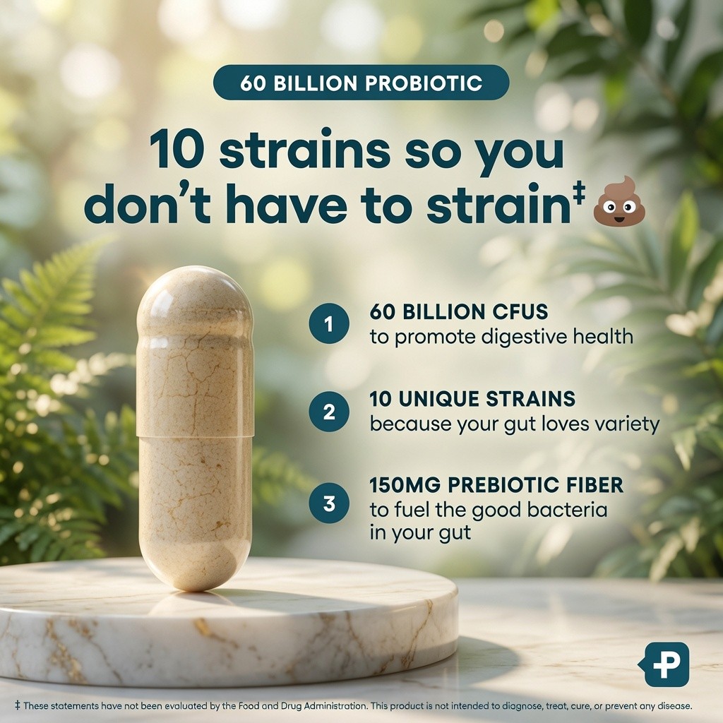 Physician’s Choice 60 Billion Probiotic 10 Strains Digestive Support 30 Caps