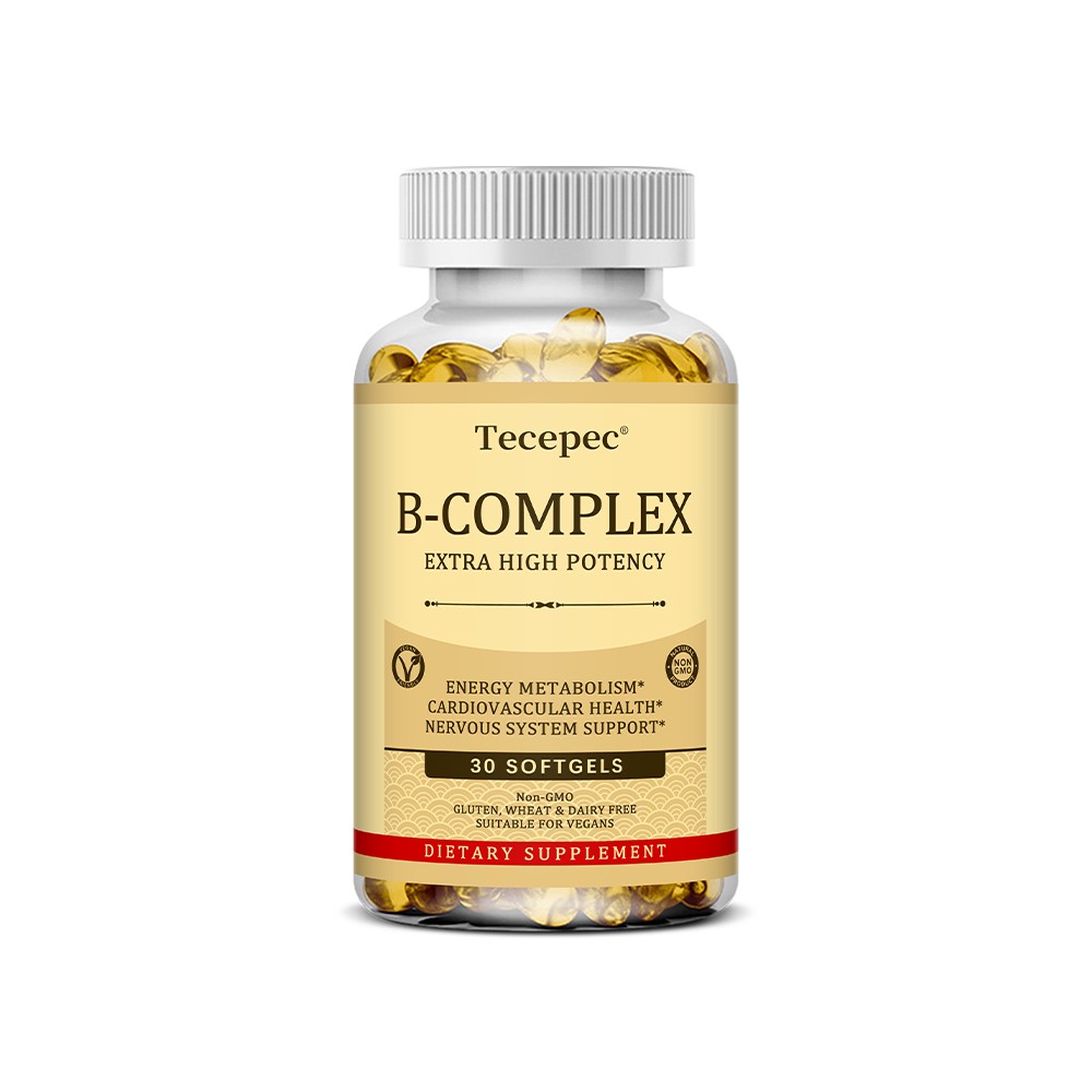 High Potency B Complex Maintain Cardiovascular Nervous Health 30/60/120 Capsules