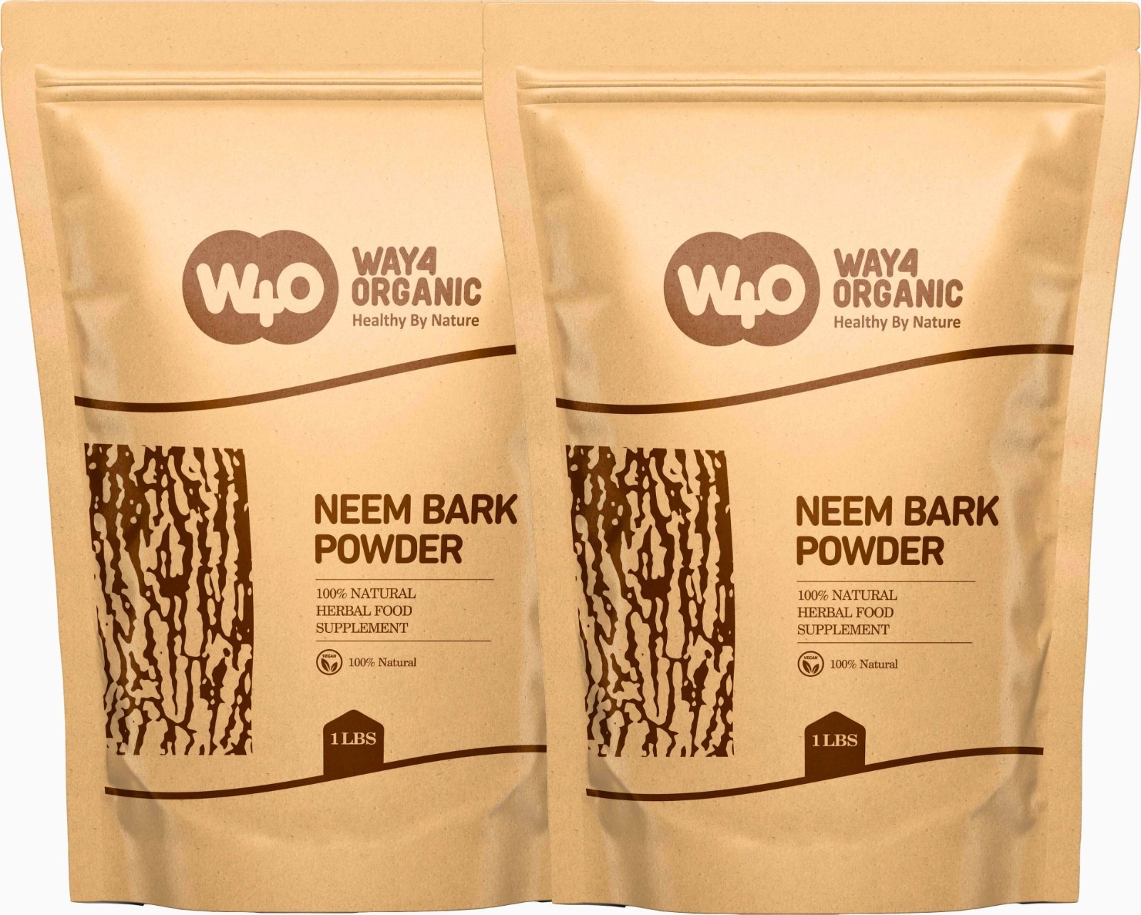 Neem Bark Powder 16 Oz (1 lb) – Dental and Digestion Support (Pack of 2)