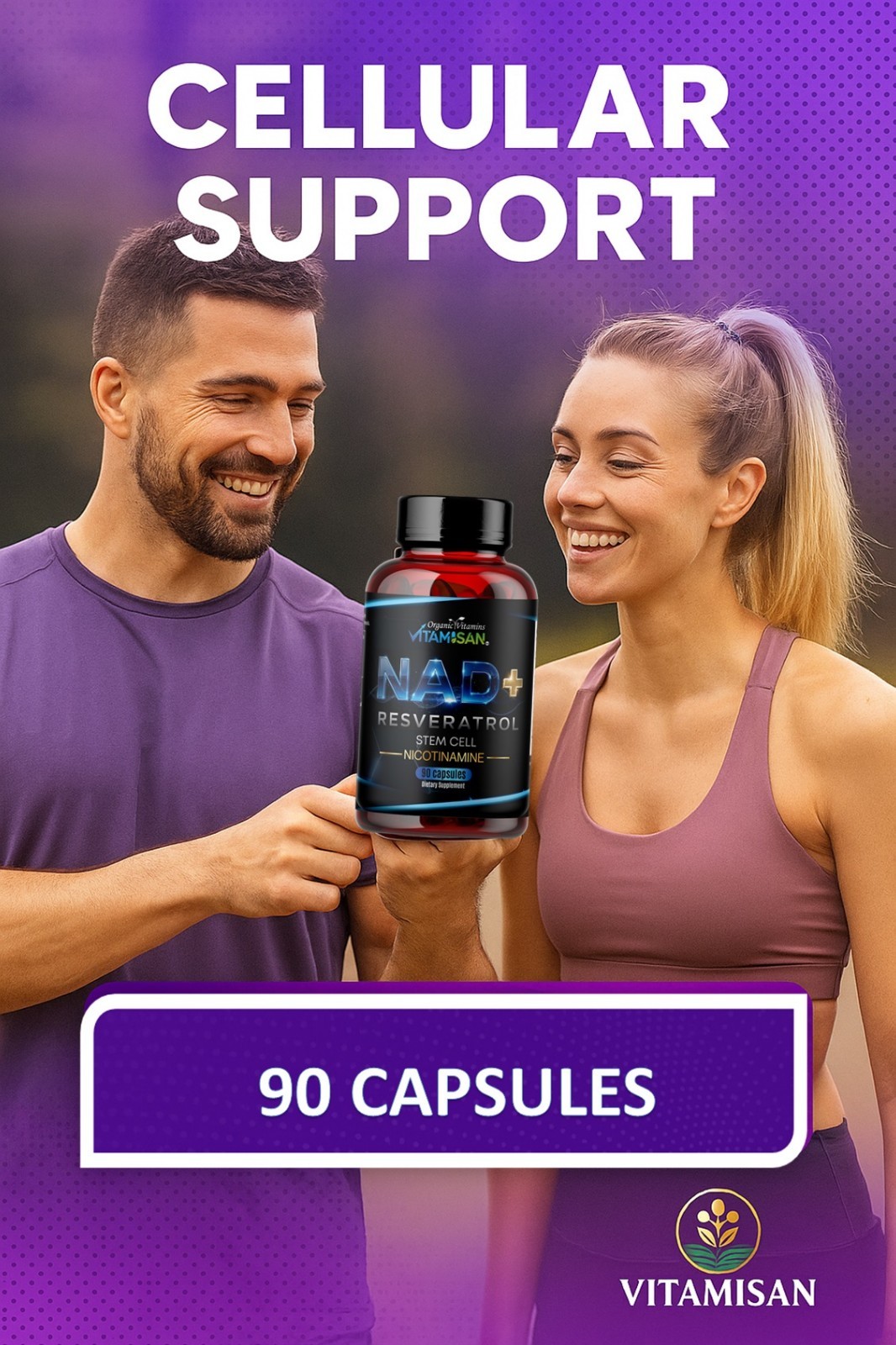 Resveratrol Cq10 NAD 1100mg, 90 Capsules Anti-Aging Antioxidants, Brain Support