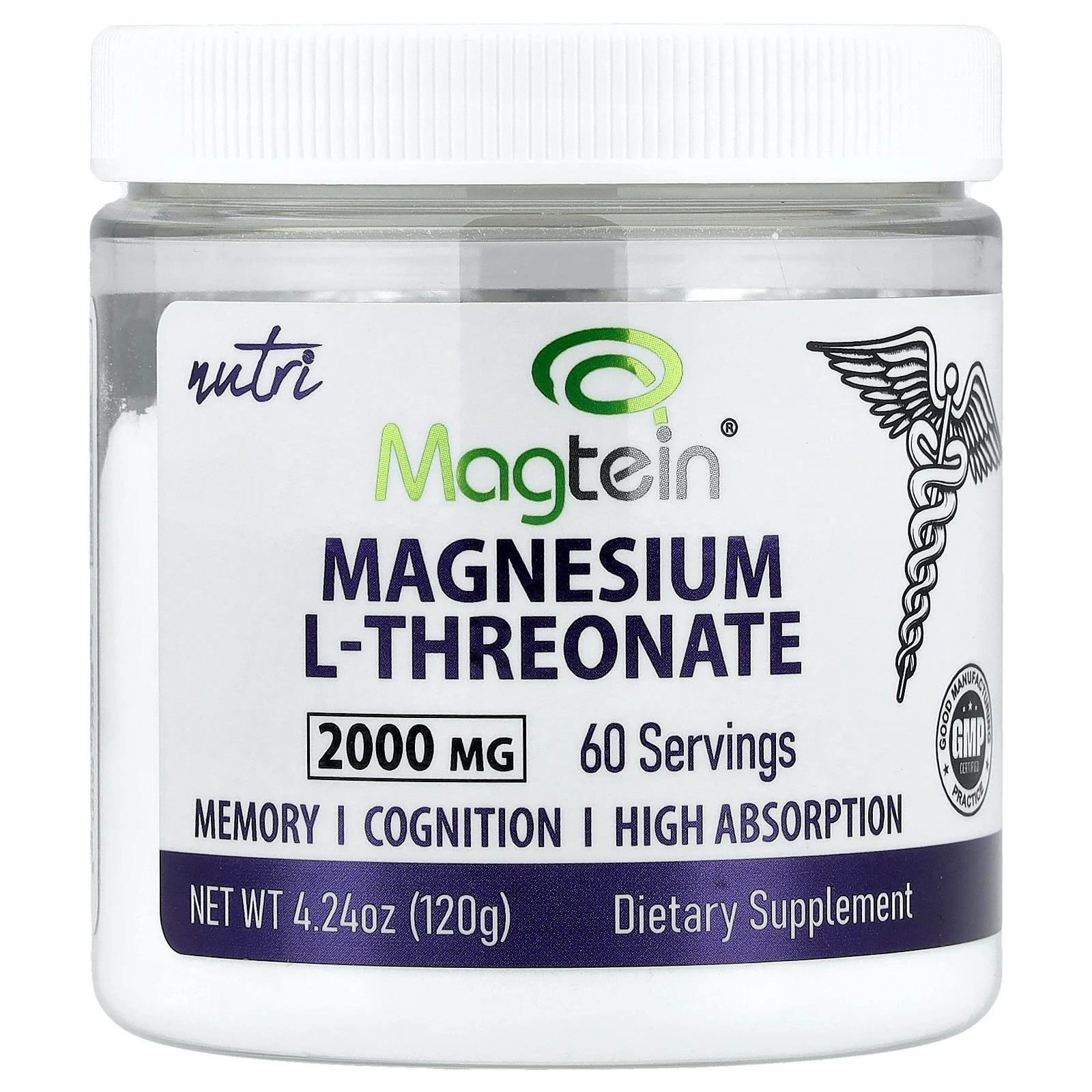 Magtein® Magnesium L-Threonate , 4.24 oz (120 g)