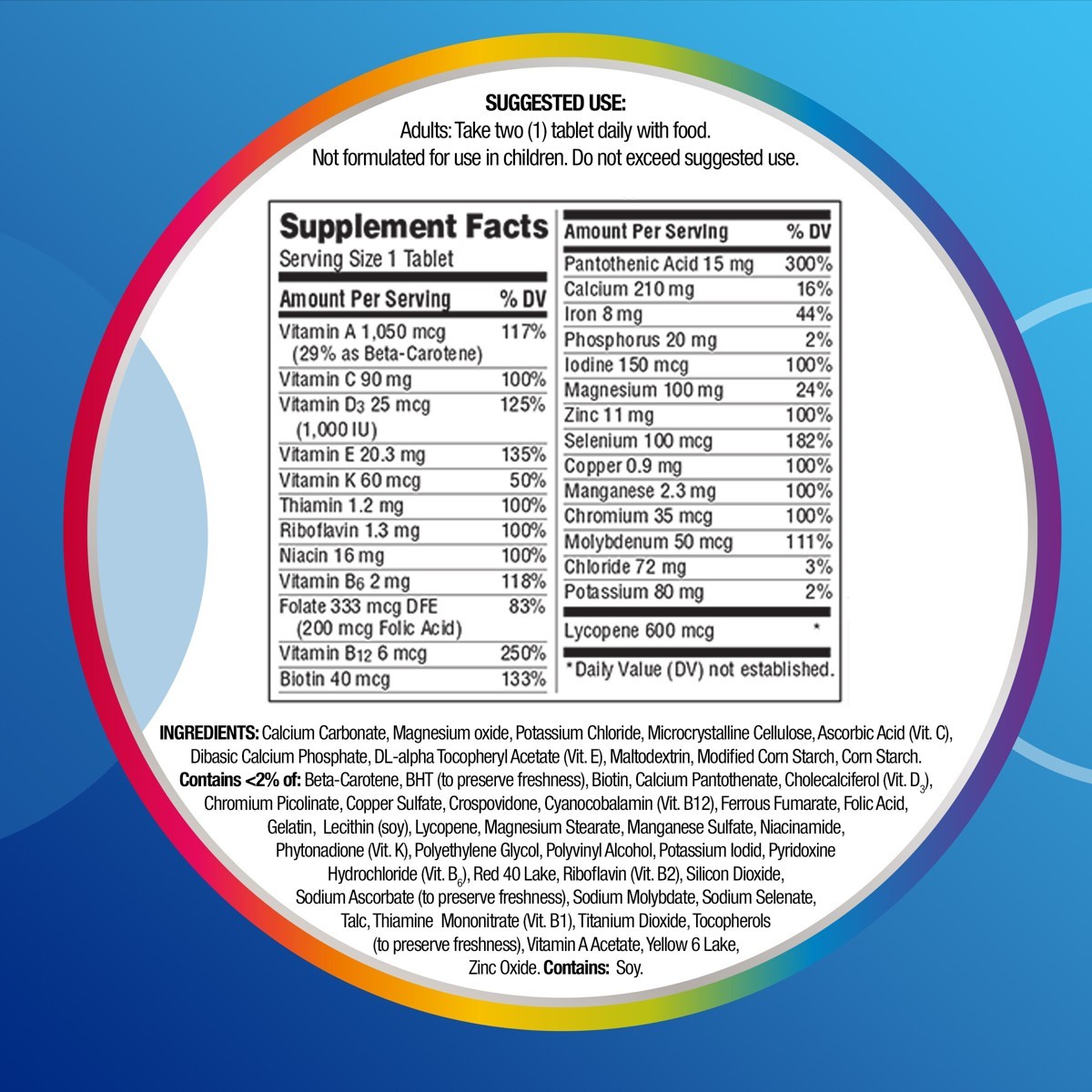 Centrum Men Multivitamin / Multimineral Dietary Supplement Tablets – 120ct