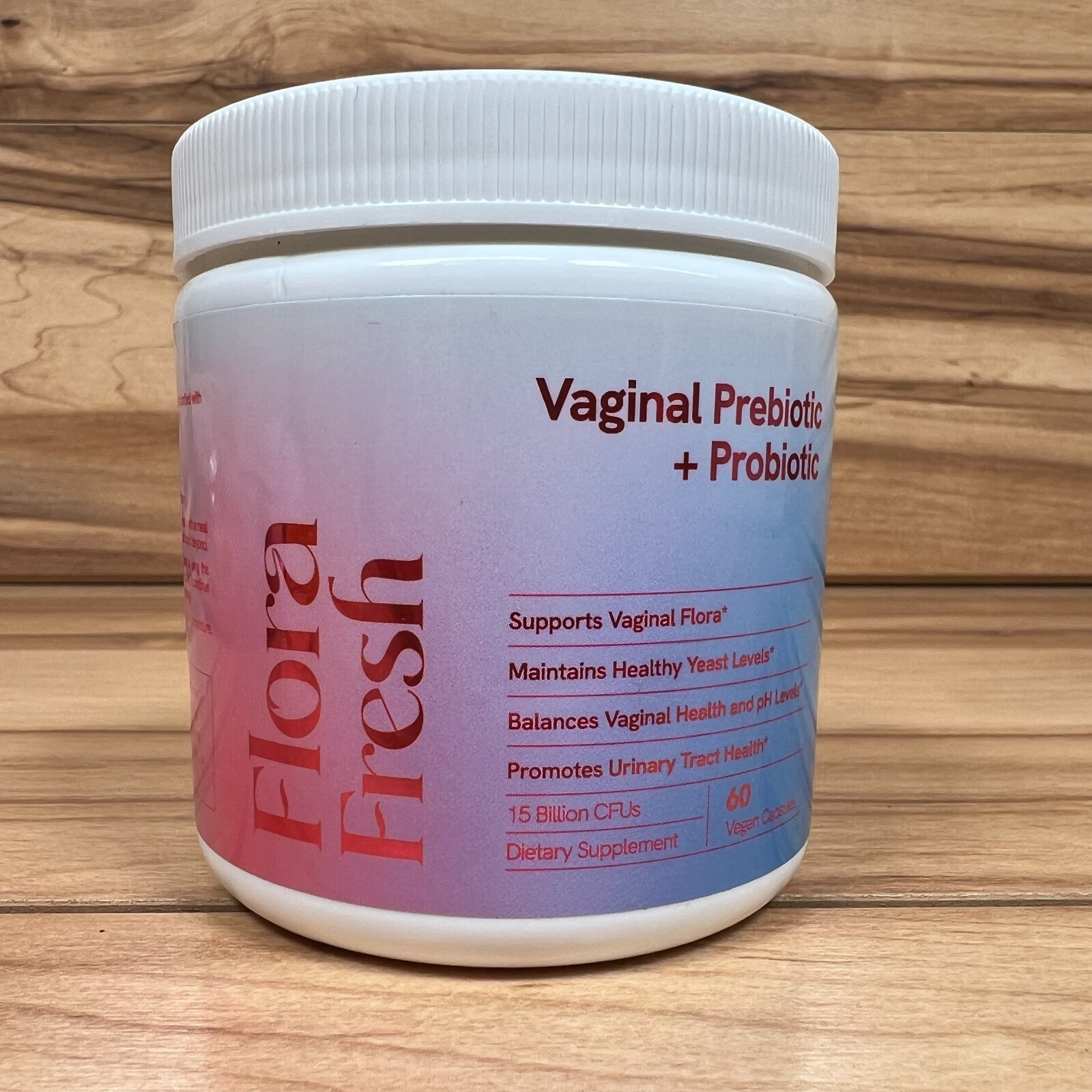 Wellness Nest Flora Fresh Vaginal Probiotics 15 Billion CFUs 60 Capsules 02/2026