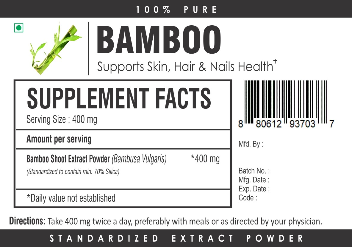 Bamboo Extract Powder – Natural Silica for Skin, Hair and Nails Health