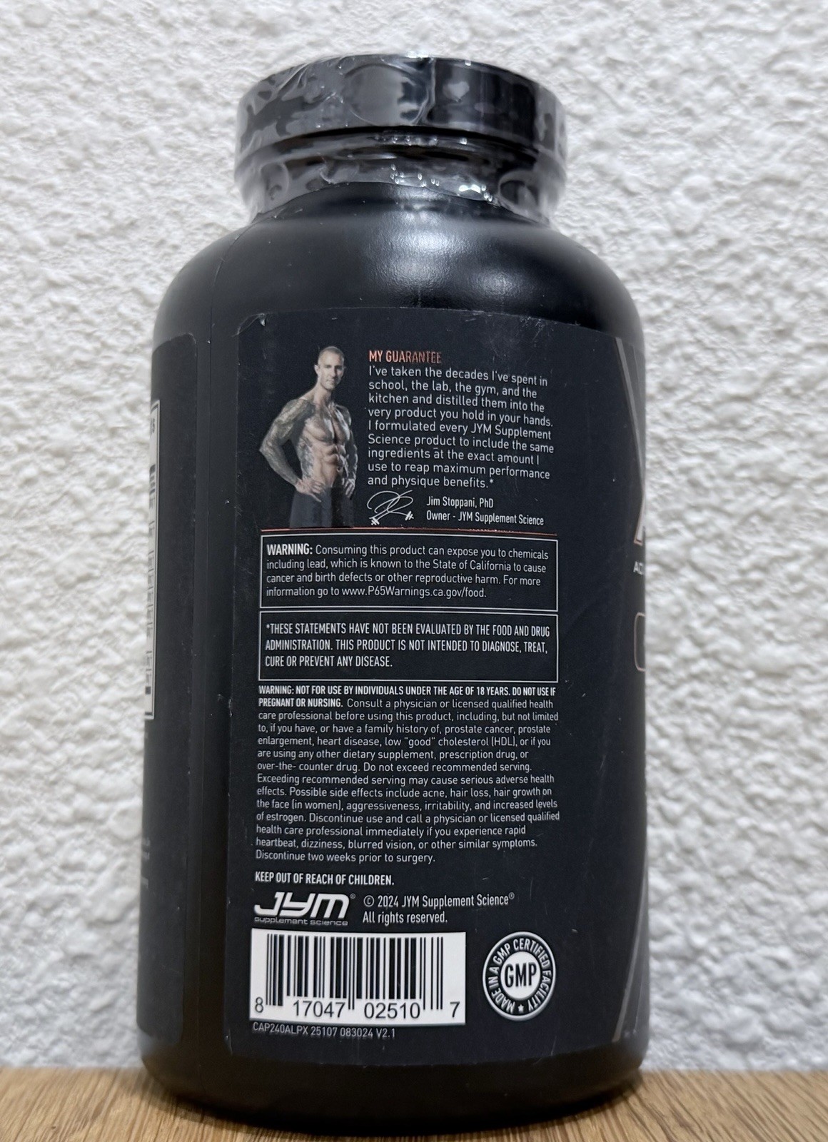 Alpha JYM X Advanced Hormone Optimization, Vitality 240 Caps exp 01/2028
