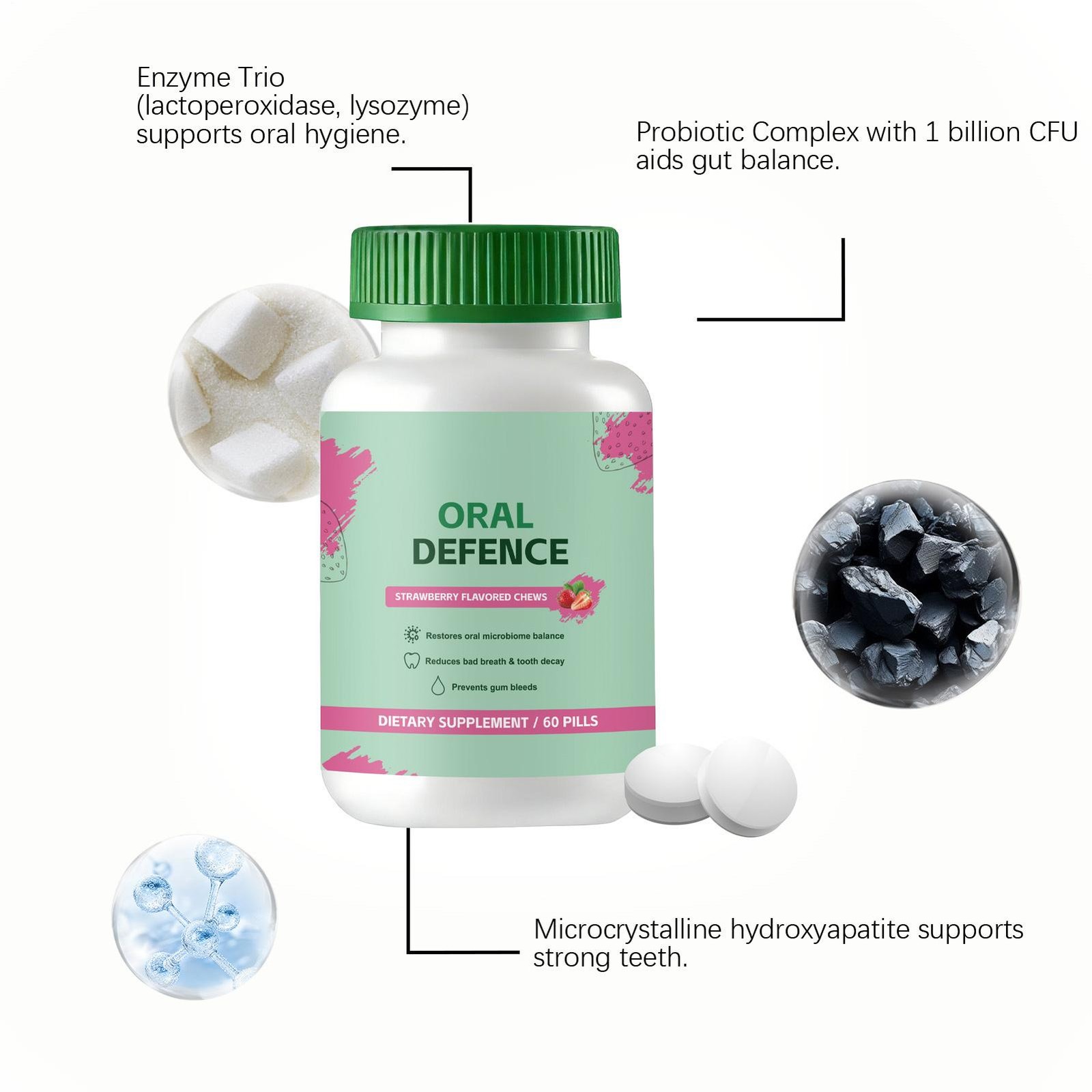 Pills 60 Oral Defence – Oral Probiotics Supplement For Fresh Breath
