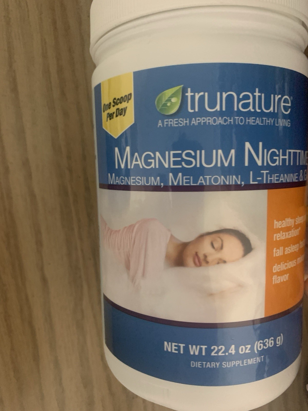 TruNature Magnesium Nighttime Powder 22.4 oz Sealed Exp 09/2028