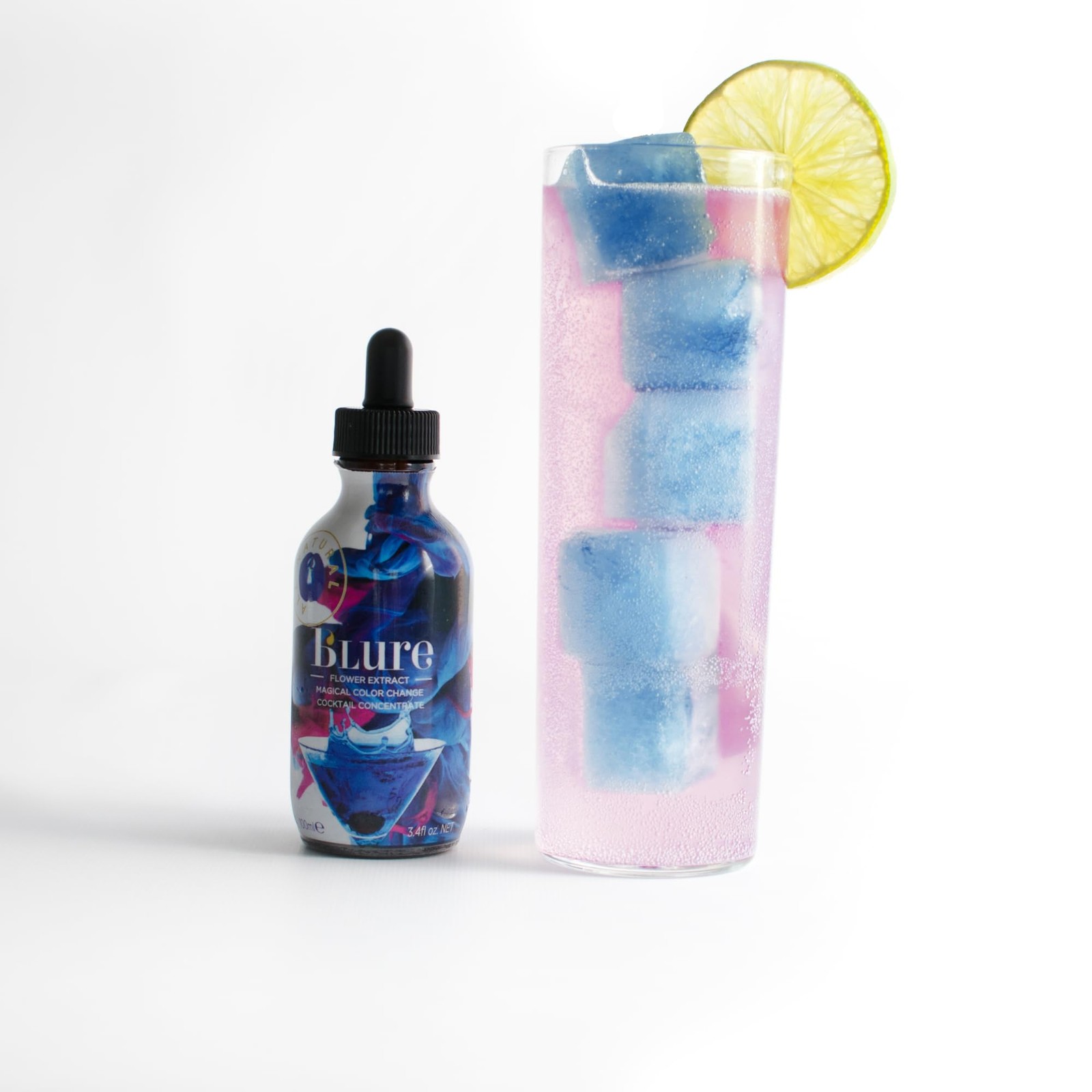 B’Lure Butterfly Pea Flower Extract | 3.4 fl oz (100 ml) | Natural Blue Botan…