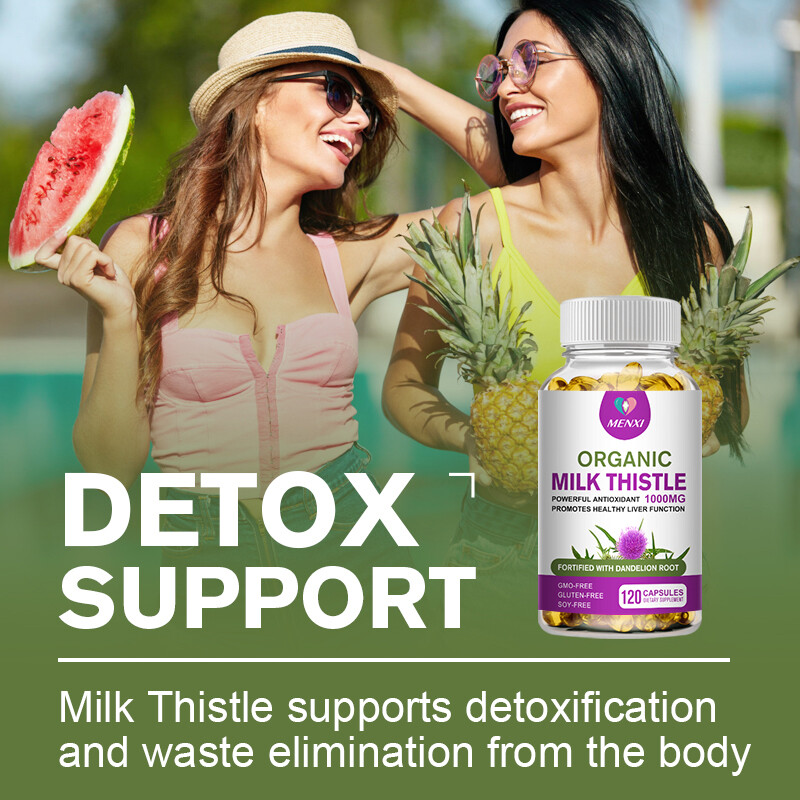 120pcs Milk Thistle (Silymarin) Dandelion Root Capsules Liver Health 1000MG