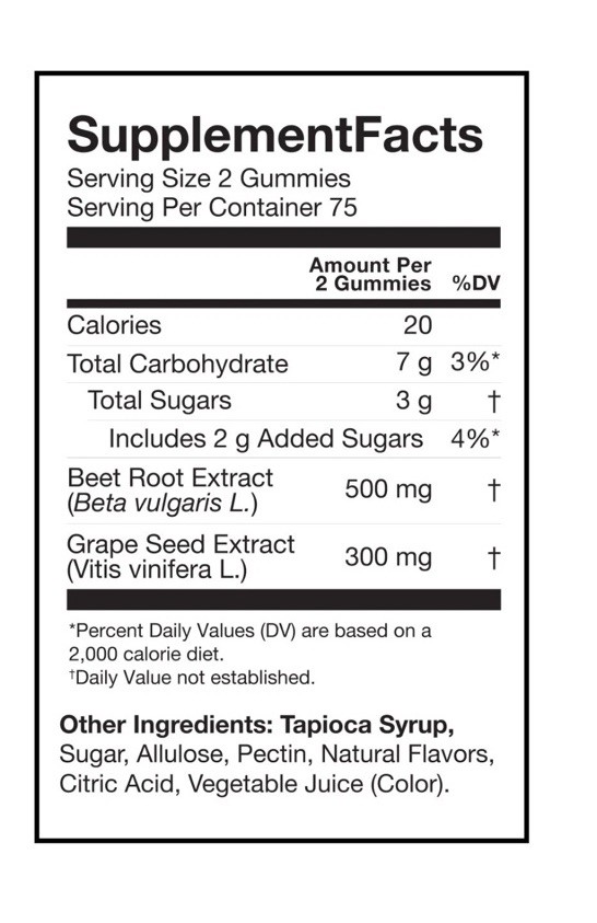 2 PACK- SuperBeets HEART Gummies, Strawberry Flavor Blood Pressure Support 150ct
