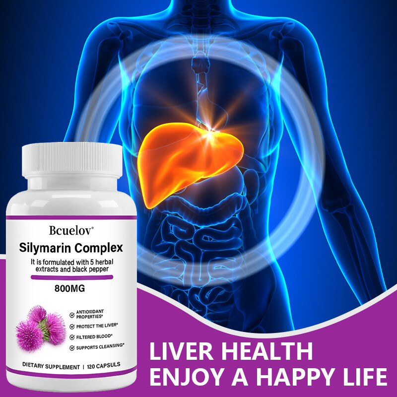 Liver Cleanse Detox Milk Thistle Extracts Silymarin,Artichoke,Dandelion,Turmeric