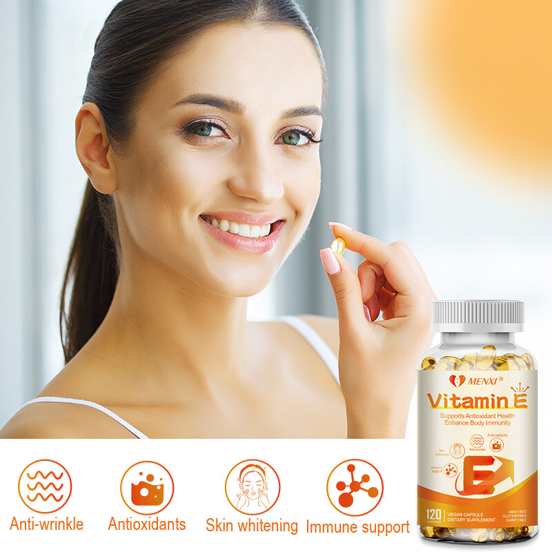 Vitamin E Oil 120 Capsules – Boost Hair, Skin,Nail & Face Health Naturally MENXI