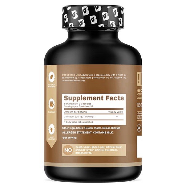 BLife Bovine Colostrum 1400mg Immune Gut Support 60 Caps Exp 04/2028
