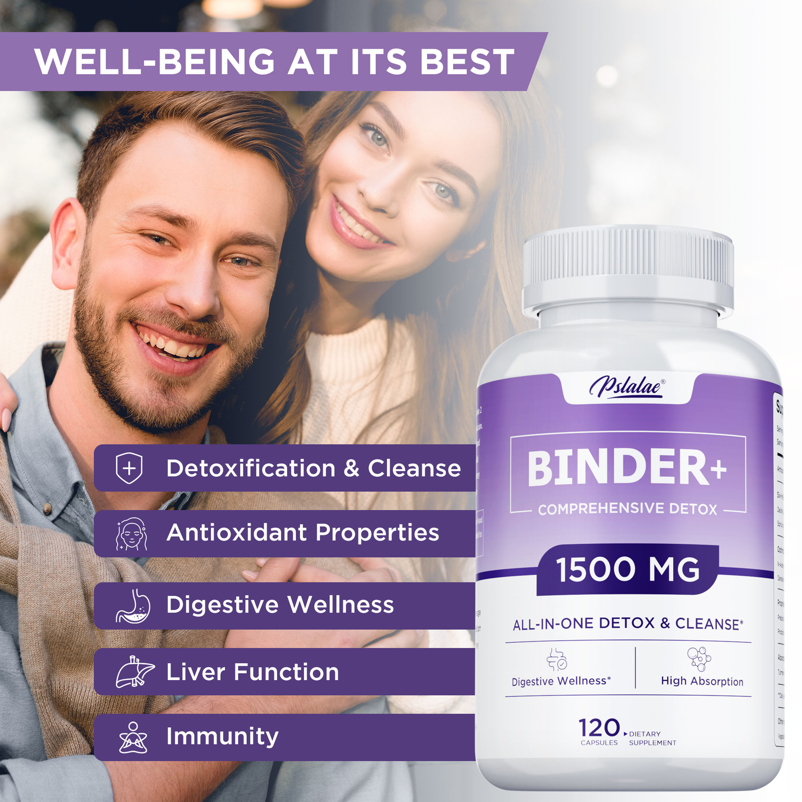 Binder Detox – Activated Carbon, Zeolite – Detox Support, Natural Cleanse Aid