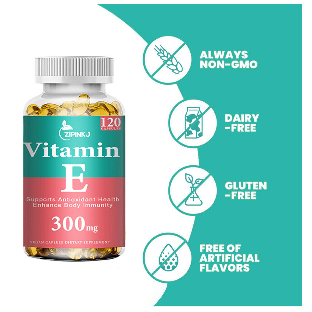 2Pack Vitamin E Softgels 800IU Supplements, Natural Antioxidant & Immune Support