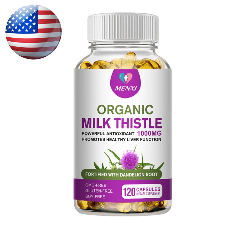 Milk Thistle (Silymarin) Extract 1000mg Supplement Liver Cleanser Detox 120 Caps
