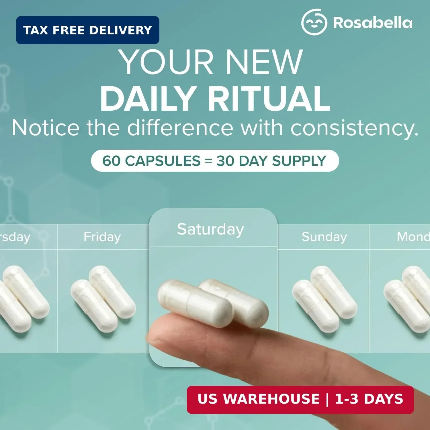 Rosabella Liposomal Glutathione 500mg – High Absorption Glutathione Supplement,