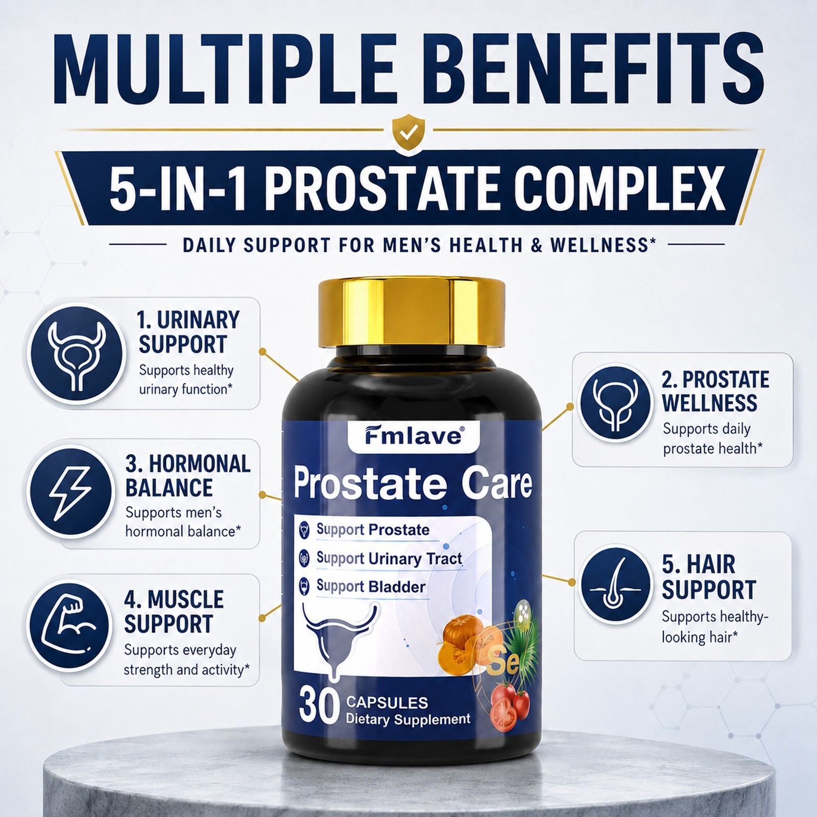 6 pack Fmlave Prostate Advanced Prostate Supplement, Saw Palmetto Lycopene 180ct