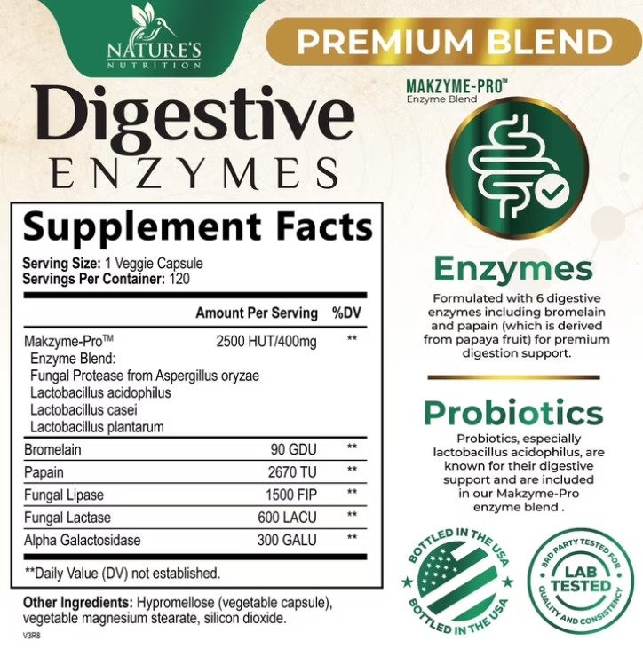 Digestive Enzymes with Probiotics – Probiotic Multi Enzymes with Probiotic Daily