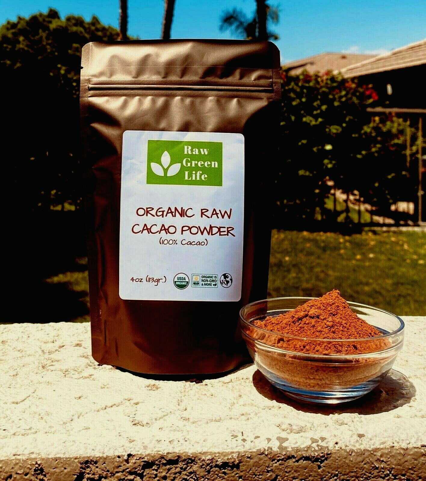 ORGANIC CACAO POWDER RAW VEGAN KOSHER NON-GMO KETO GLUTEN FREE PURE 4OZ.